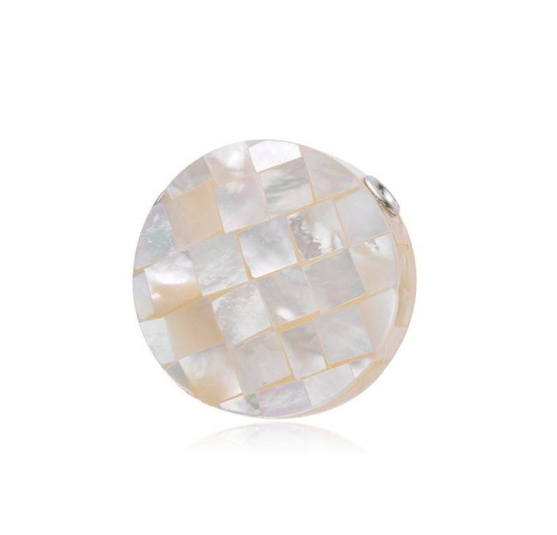 Cavill Kettenanhänger Cavill Eleganter Perlmutt-Silberanhänger rund 30x31 mm mit Mosaik (1-tlg) von Cavill