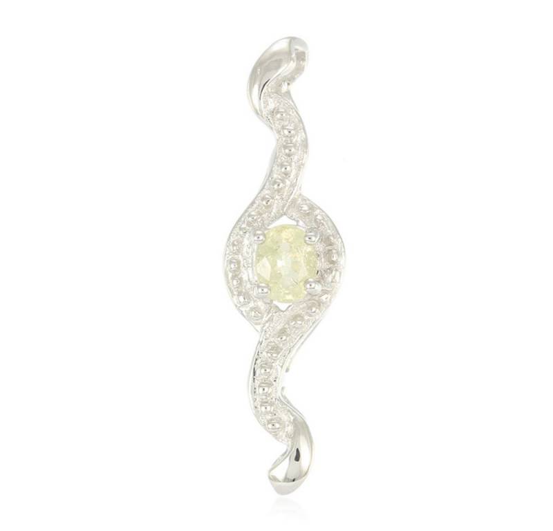 Cavill Kettenanhänger Cavill Kupfer-Turmalin 0,18 ct Silber Anhänger platin hellgrün Spirale (1-tlg) von Cavill