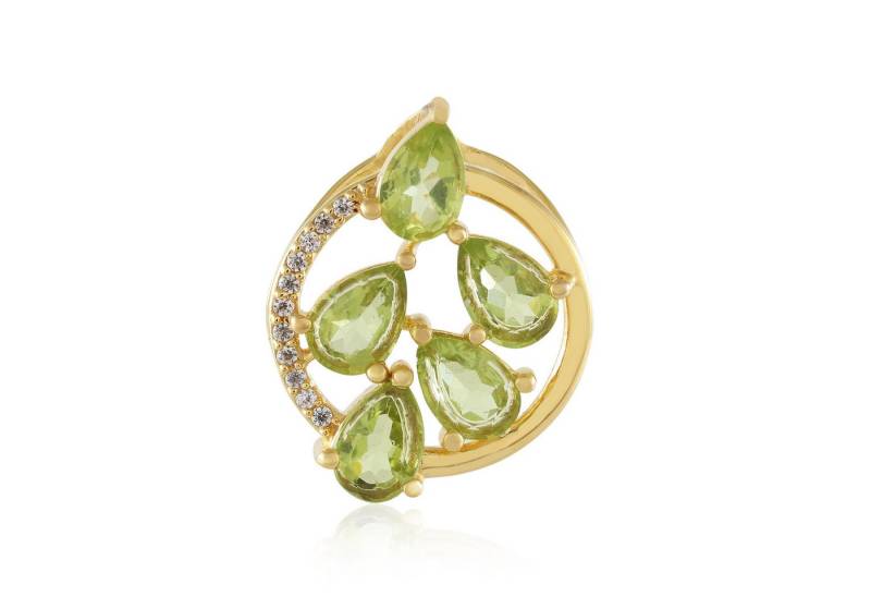 Cavill Kettenanhänger Peridot Anhänger 1,62 ct Silber 925 goldplattiert mit Zirkonia (1-tlg) von Cavill