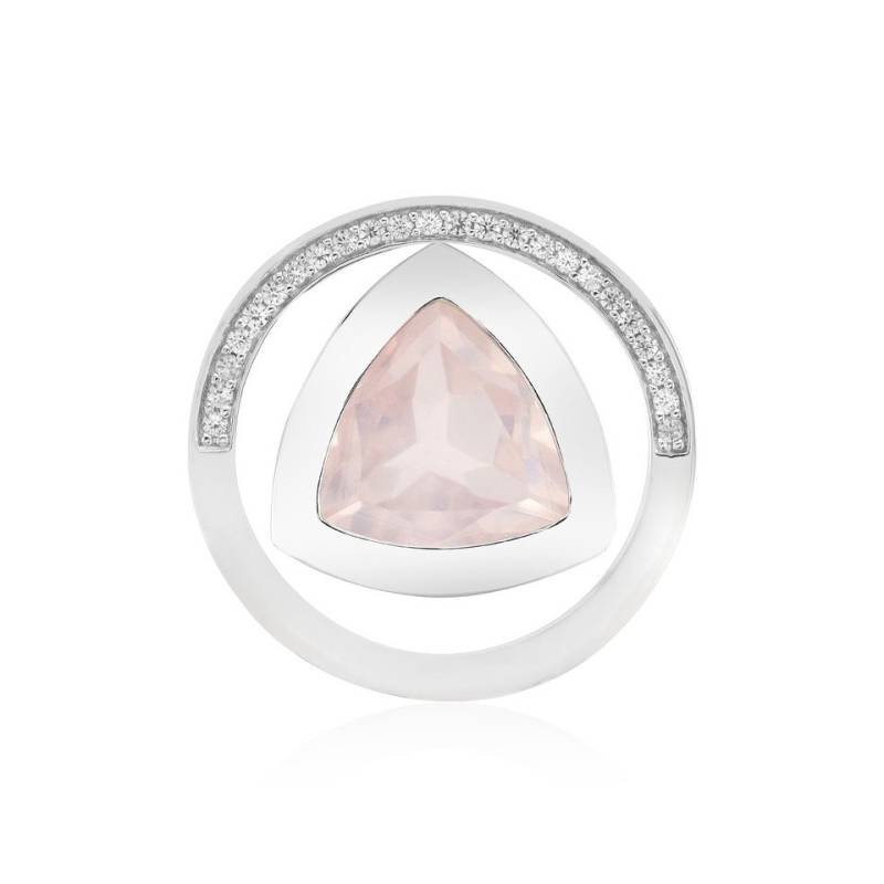 Cavill Kettenanhänger Cavill Rosenquarz 3,24 ct Anhänger Silber 925 Zirkon Damen Modern (1-tlg) von Cavill