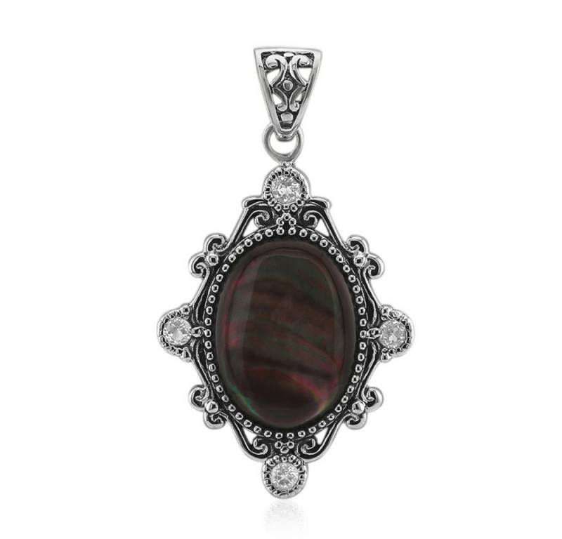 Cavill Kettenanhänger Cavill eleganter Perlmutt-Anhänger 925 Sterling Silber, 0,50 ct Topas (1-tlg) von Cavill