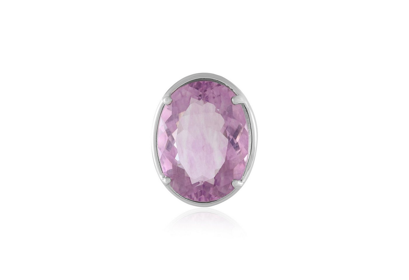 Cavill Kettenanhänger Cavill Fluorit Anhänger 11,08 ct Oval, Sterlingsilber plattiert pink (1-tlg) von Cavill