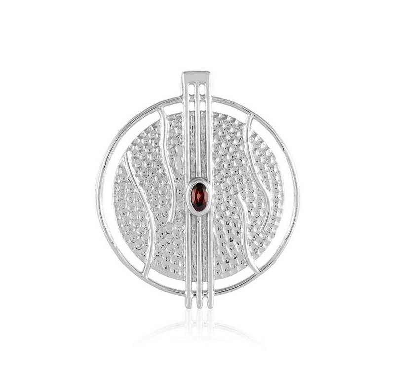 Cavill Kettenanhänger Cavill platinisierter 925 Silber Anhänger, 0,32 ct pinker Zirkon oval (1-tlg) von Cavill