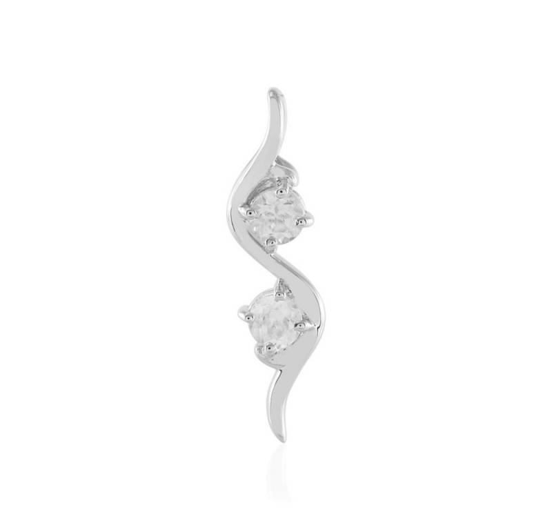 Cavill Kettenanhänger Cavill eleganter Zirkon 0,75 ct, platinierter 925 Sterling (1-tlg) von Cavill