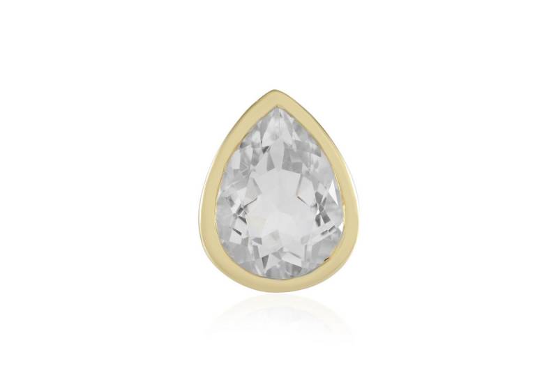 Cavill Kettenanhänger Weißer Quarz Tropfen 7,08 ct, 925er Silber vergoldet, elegant (1-tlg) von Cavill