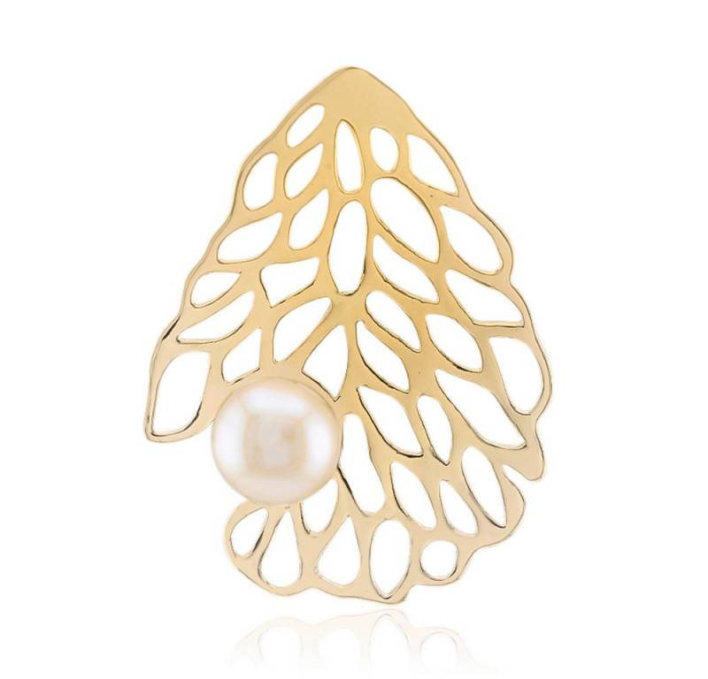 Cavill Kettenanhänger Cavill Silberanhänger mit 8 mm weißer Süßwasserperle, Blattdesign (1-tlg) von Cavill