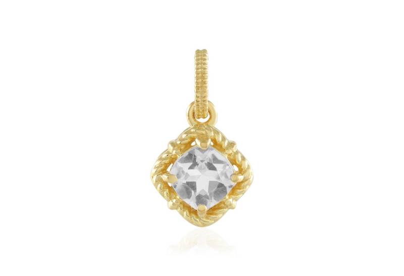 Cavill Kettenanhänger Cavill eleganter 0,97 ct weißer Topas Anhänger, vergoldet, quadratisch (1-tlg) von Cavill