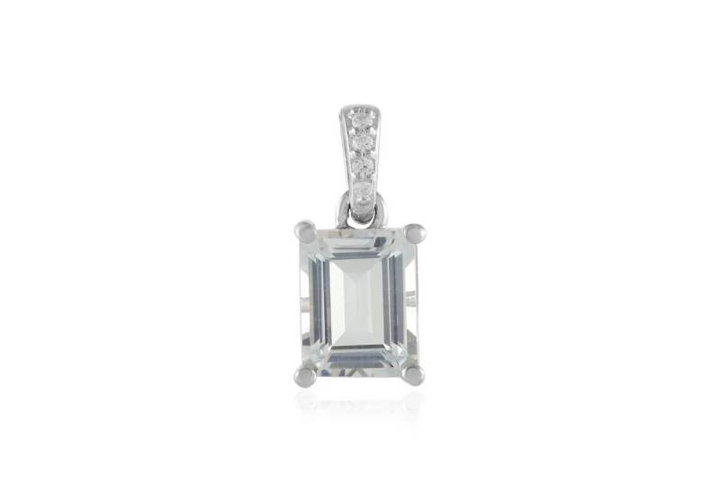 Cavill Kettenanhänger Cavill Weißer Topas 2,84 ct Anhänger 925 Silber platinziert Zirkon (1-tlg) von Cavill