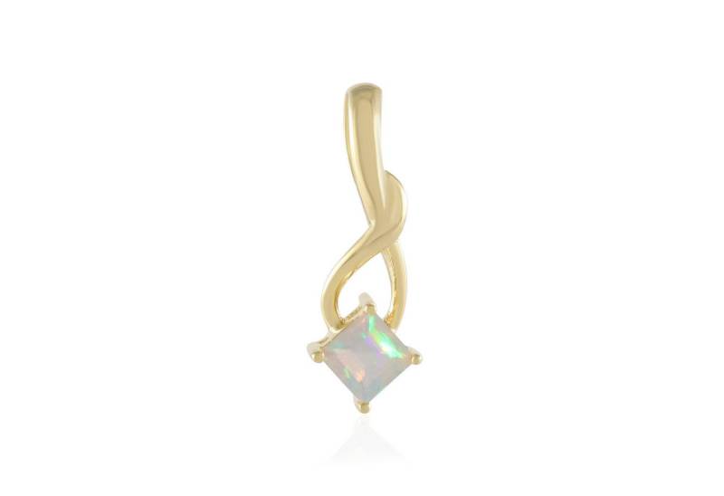Cavill Kettenanhänger Cavill Welo-Opal Silberanhänger, 0,56 ct, vergoldet, quadratisch (1-tlg) von Cavill