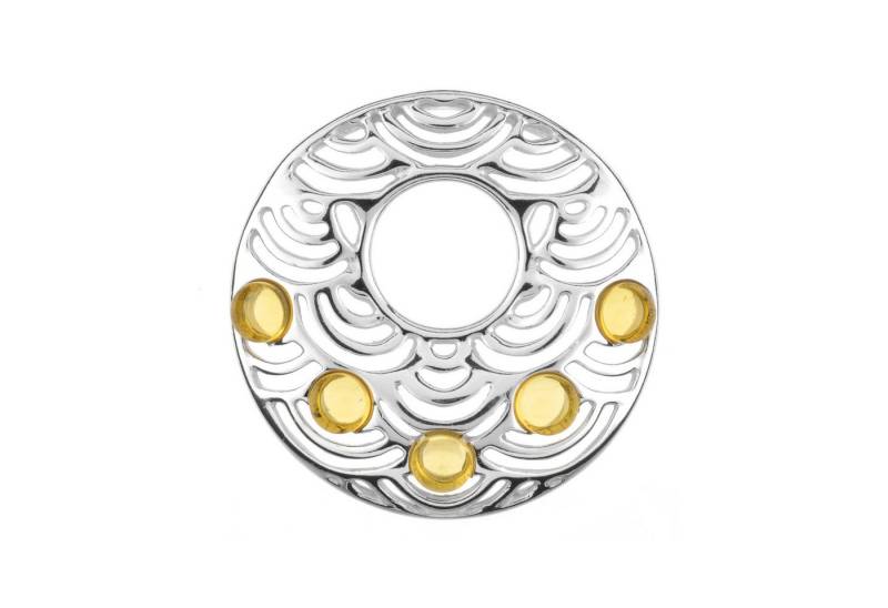 Cavill Kettenanhänger Cavill Silberanhänger mit 5 Limonen-Bernsteinen, 0,67 ct, rund (1-tlg) von Cavill