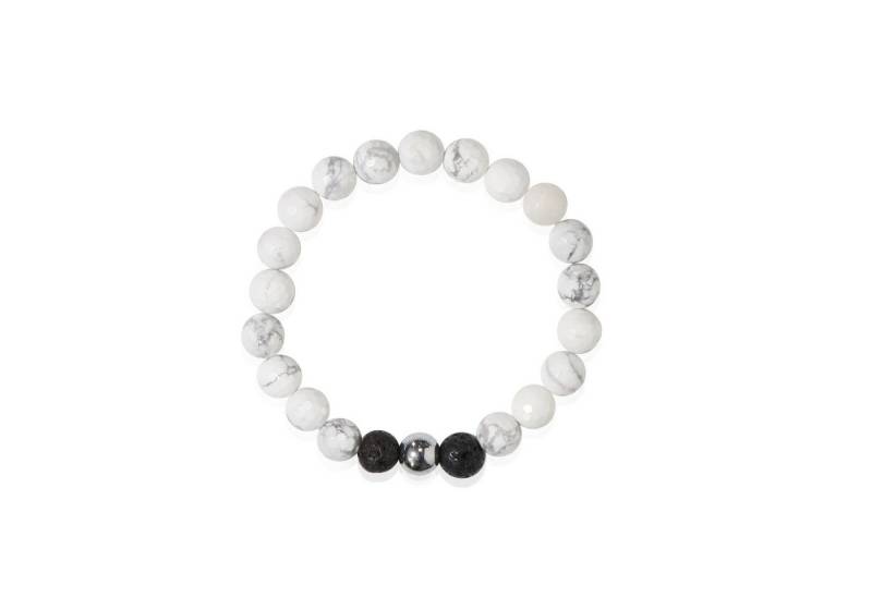 Cavill Armband Cavill Edelstein Armband Howlith 81,7 ct Lava Hämatit 18cm (1-tlg) von Cavill