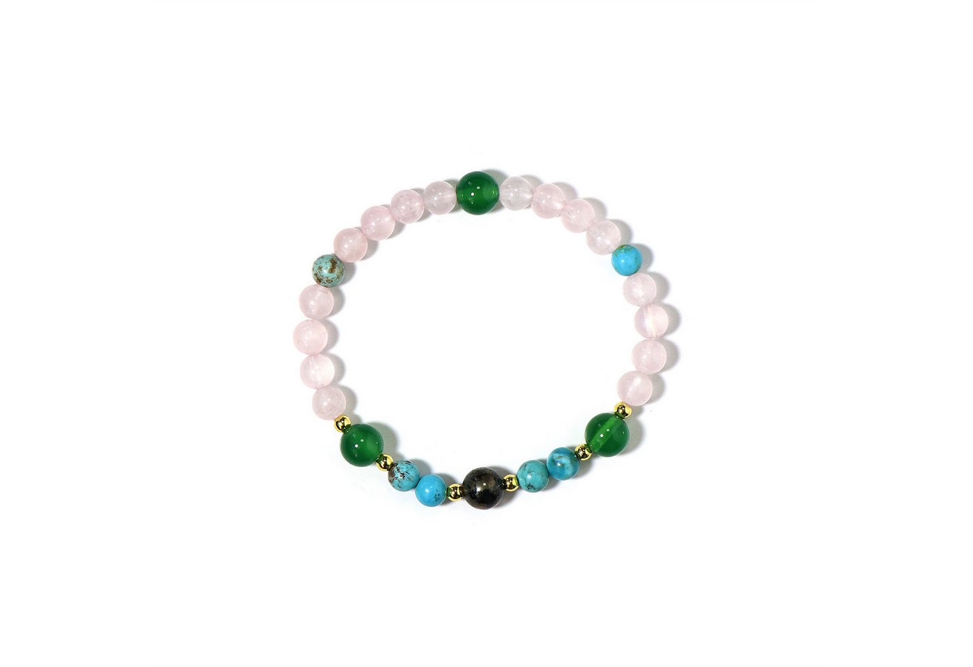 Cavill Armband Cavill Armband 50,99 ct Edelsteine Pyrit Rosenquarz Onyx Türkis 18 cm (1-tlg) von Cavill