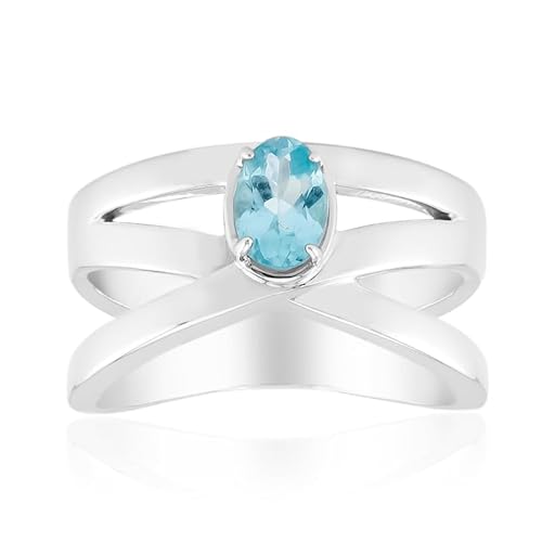 Cavill Blauer Apatit Ring 0,391 ct Ovalschliff in 925 Sterling Silber für Damen, moderner eleganter Schmuck mit tiefblauem Edelstein aus Madagaskar, ovaler Edelstein, stilvoller Damenschmuck Cavill Blauer Apatit Ring 0,391 ct Ovalschliff in 925 Sterling Silber für Damen, moderner eleganter Schmuck mit tiefblauem Edelstein aus Madagaskar, ovaler Edelstein, stilvoller Damenschmuck von Cavill