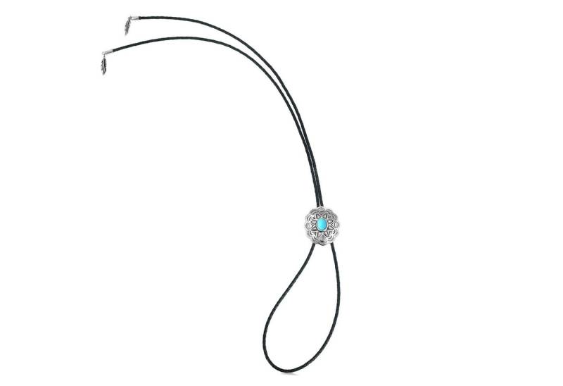 Cavill Collier Cavill 1,53 ct Türkis Lederkette Damen Sterling Silber Oval (1-tlg) von Cavill