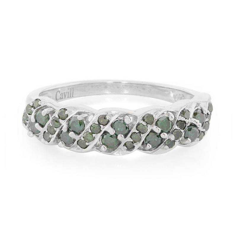 Cavill Diamantring Cavill Ring aus Silber mit 0,59 ct Fancy Diamanten, Wellenmuster (1-tlg) von Cavill