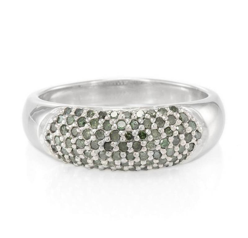 Cavill Diamantring Cavill Ring 0,57 ct Fancy-Diamanten grün Pavé 925er Silber (1-tlg) von Cavill