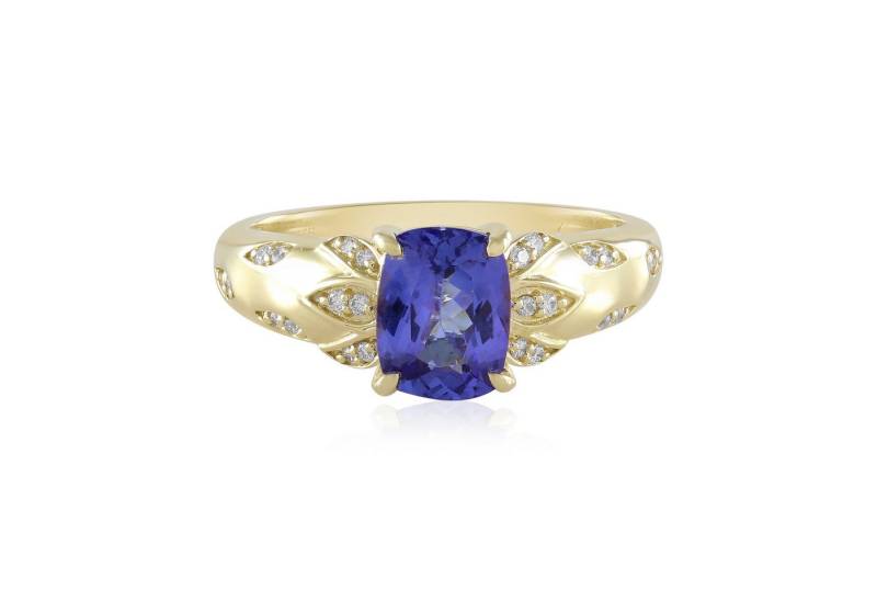 Cavill Diamantring Cavill Goldring 9K mit 1,35 ct Safir und 24 Diamanten, Damen (1-tlg) von Cavill