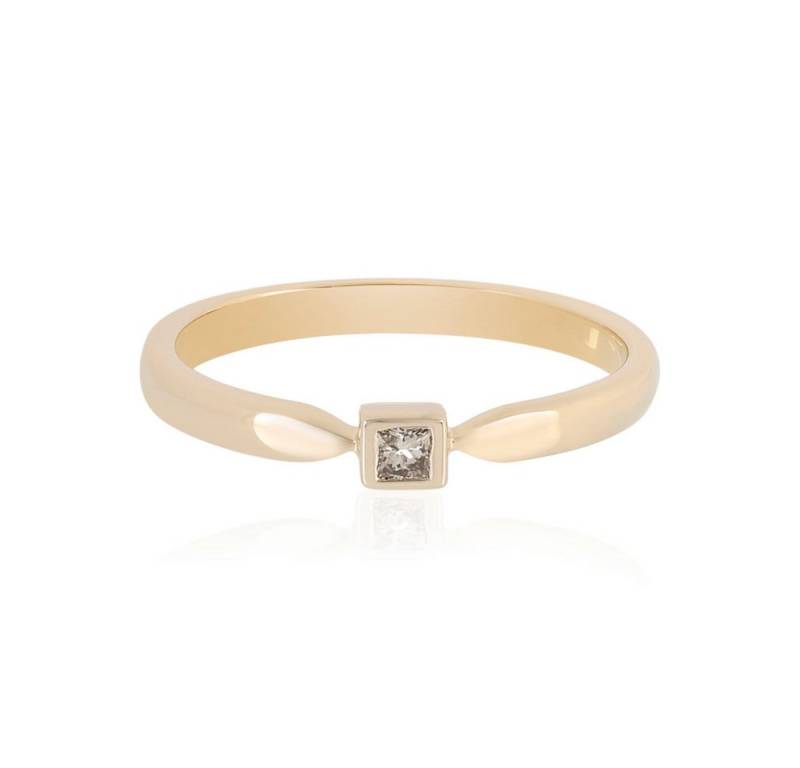 Cavill Diamantring Cavill Ring 0,054 ct Prinzessschliff Diamant, vergoldet, Silber (1-tlg) von Cavill