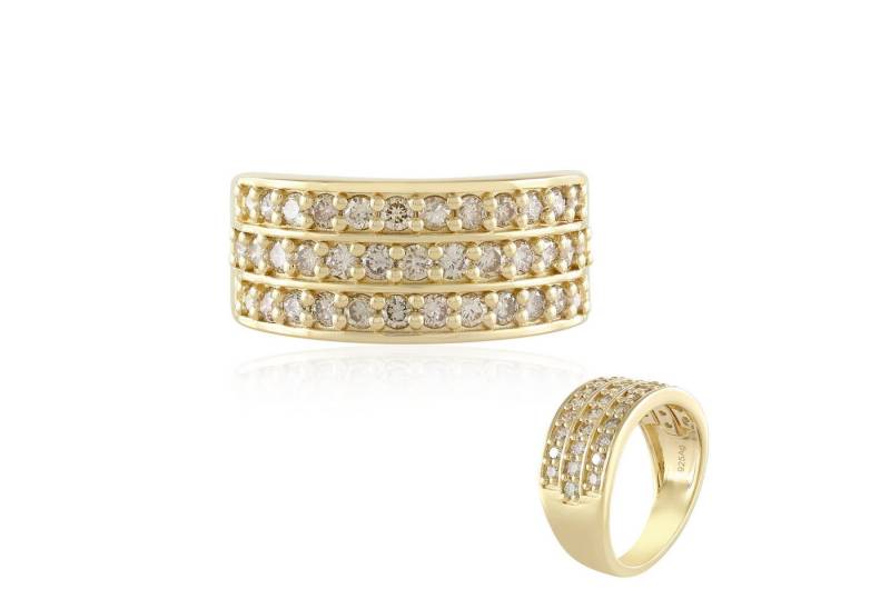 Cavill Diamantring Cavill Ring 925 Sterling Silber vergoldet 0,93 ct Brillant (1-tlg) von Cavill