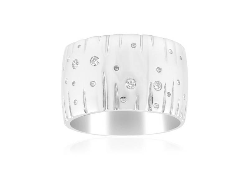 Cavill Diamantring Cavill Silberring Herren 925 Sterling, 0,05 ct Brillanten, modern (1-tlg) von Cavill