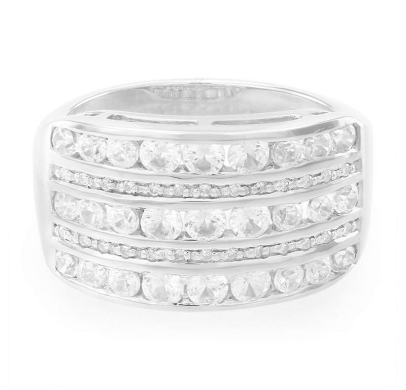 Cavill Diamantring Cavill Ring 1,97 ct Zirkon & Diamanten, 925 Silber, Brillantschliff (1-tlg) von Cavill