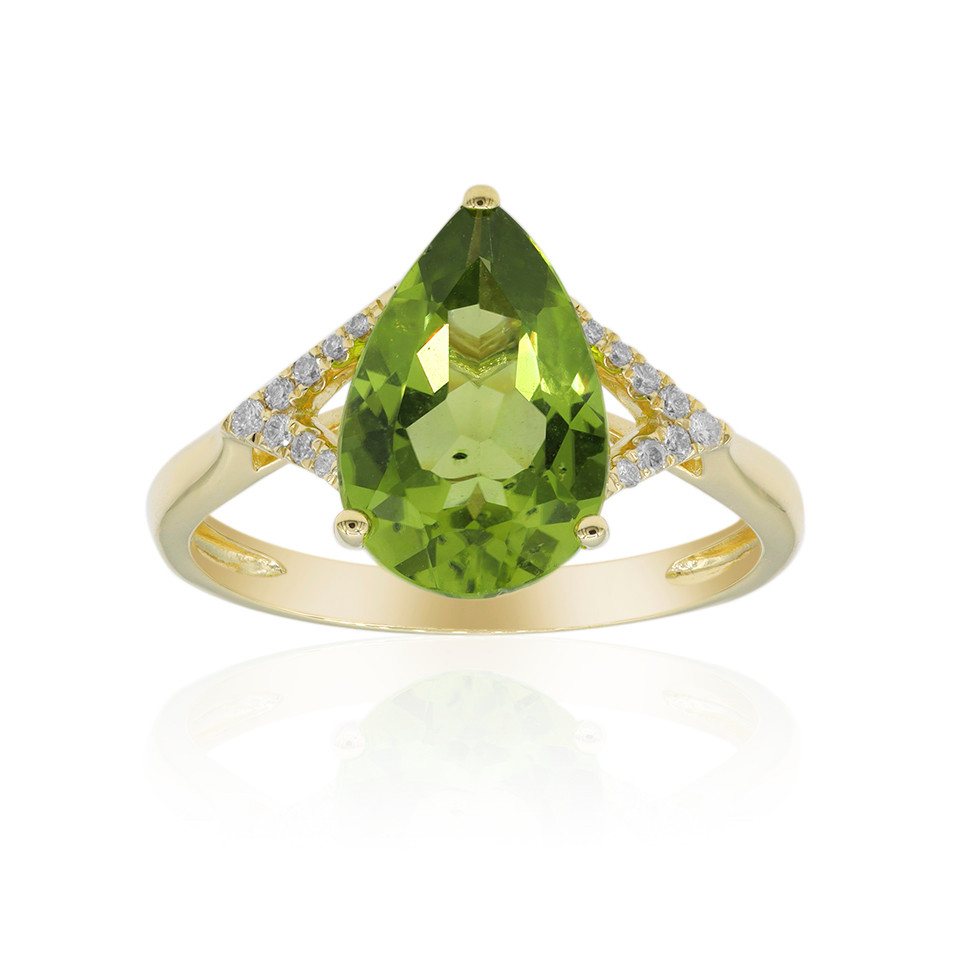 Cavill Diamantring Peridot Diamant Gelbgold Ring (1-tlg) von Cavill