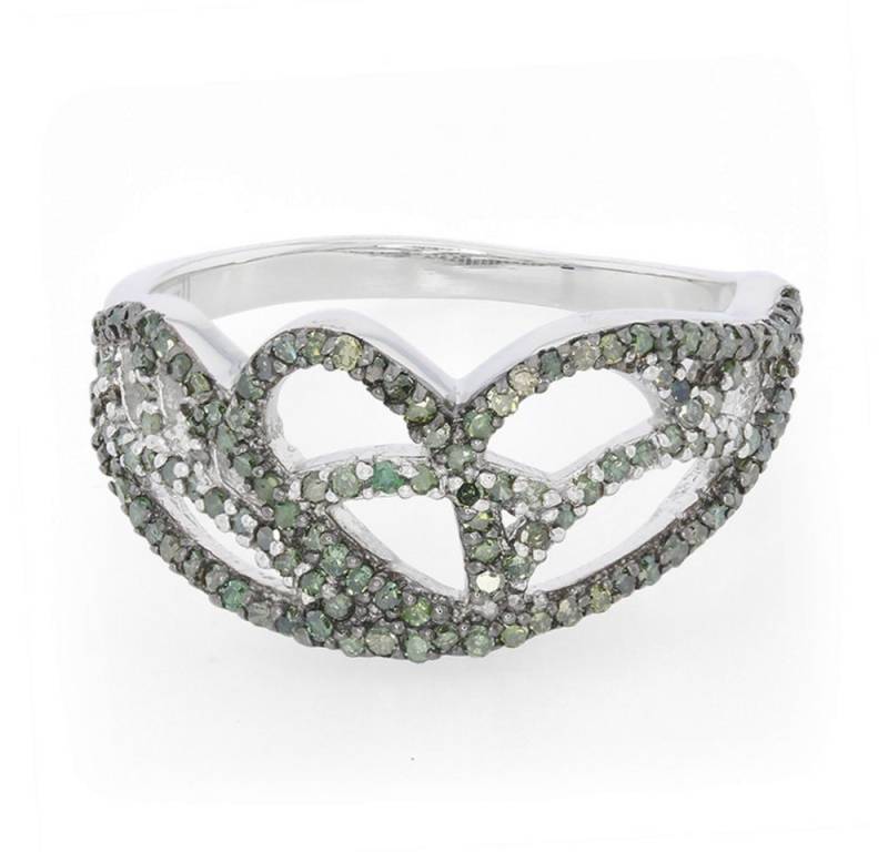 Cavill Diamantring Cavill Infinity Ring 0,58 ct Fancy Diamant, platinierter Sterling (1-tlg) von Cavill