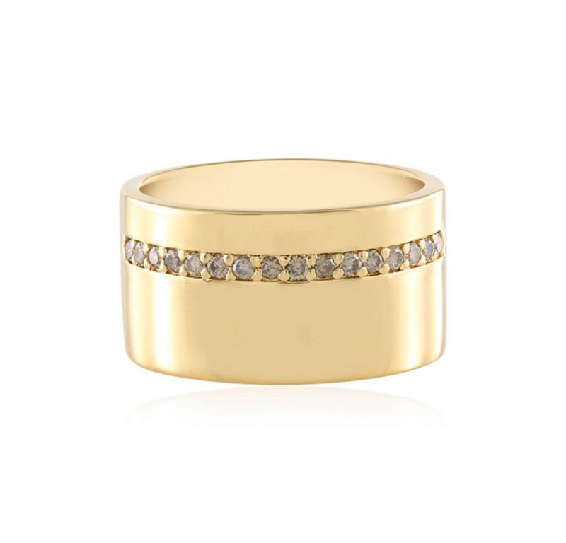 Cavill Diamantring Cavill Ring 925 Sterling vergoldet, 0,198 ct Schokoladen-Brillant (1-tlg) von Cavill