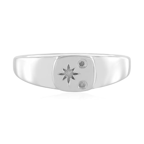Cavill Diamantring aus 925er Sterlingsilber mit 0,027 ct I2 Rundschliff Diamanten, moderner Stern-Design Silberring, elegant und zeitlos, funkelnder Schmuck für Damen Cavill Diamantring aus 925er Sterlingsilber mit 0,027 ct I2 Rundschliff Diamanten, moderner Stern-Design Silberring, elegant und zeitlos, funkelnder Schmuck für Damen von Cavill