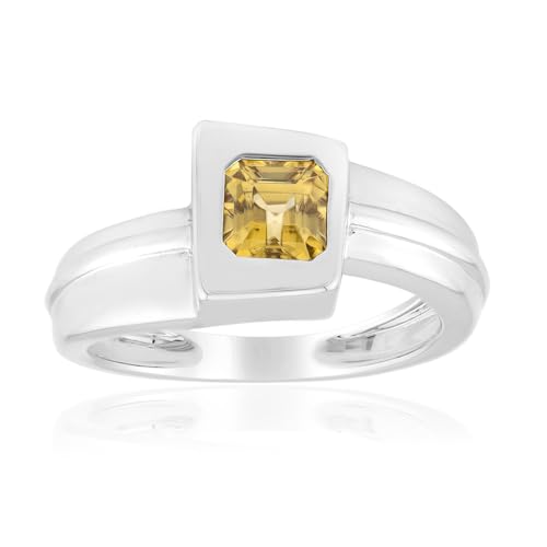 Cavill Eleganter Damenring 0,969 ct Gelber Zirkon Oktagon Asscher Schliff 925 Sterlingsilber Plattiert Moderner Gelb Silber Schmuck Edler Ring für Damen Cavill Eleganter Damenring 0,969 ct Gelber Zirkon Oktagon Asscher Schliff 925 Sterlingsilber Plattiert Moderner Gelb Silber Schmuck Edler Ring für Damen von Cavill