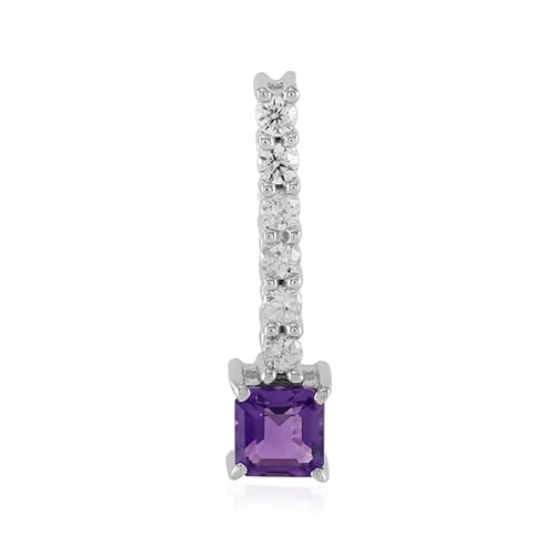 Cavill Eleganter Sibirischer Amethyst & Zirkon Anhänger aus 925er Sterlingsilber, Platiniert - Luxuriöser Schmuck mit 0,869 ct Edelsteinen, Perfekt für Damen und Formelle Anlässe Cavill Eleganter Sibirischer Amethyst & Zirkon Anhänger aus 925er Sterlingsilber, Platiniert - Luxuriöser Schmuck mit 0,869 ct Edelsteinen, Perfekt für Damen und Formelle Anlässe von Cavill
