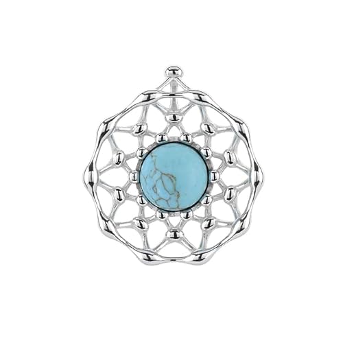 Cavill Eleganter Türkis-Anhänger aus 925er Sterlingsilber - Filigraner Cabochon-Schmuck 0,75 Karat für Damen - Exquisites Design für Freizeit und besondere Anlässe Cavill Eleganter Türkis-Anhänger aus 925er Sterlingsilber - Filigraner Cabochon-Schmuck 0,75 Karat für Damen - Exquisites Design für Freizeit und besondere Anlässe von Cavill
