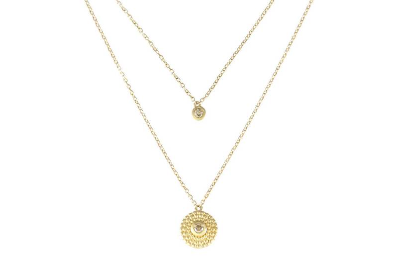 Cavill Goldkette 375er Gelbgold Collier mit 2 VS1 Schokoladen Diamanten, 0,054 ct (1-tlg) von Cavill