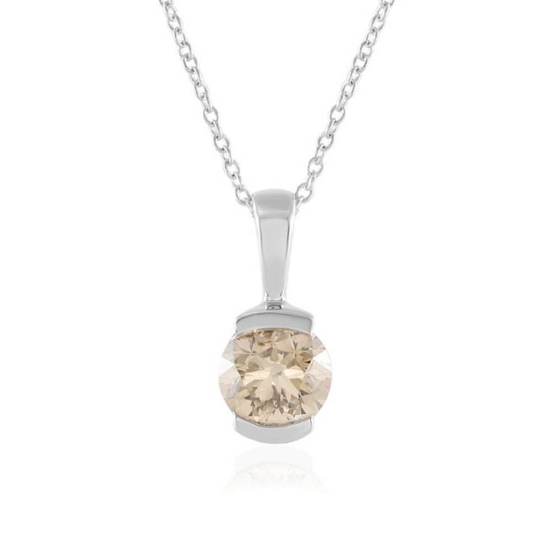 Cavill Goldkette I2 Champagner-Diamant 0,91 ct, 14 Karat Weißgold, elegant (1-tlg) von Cavill