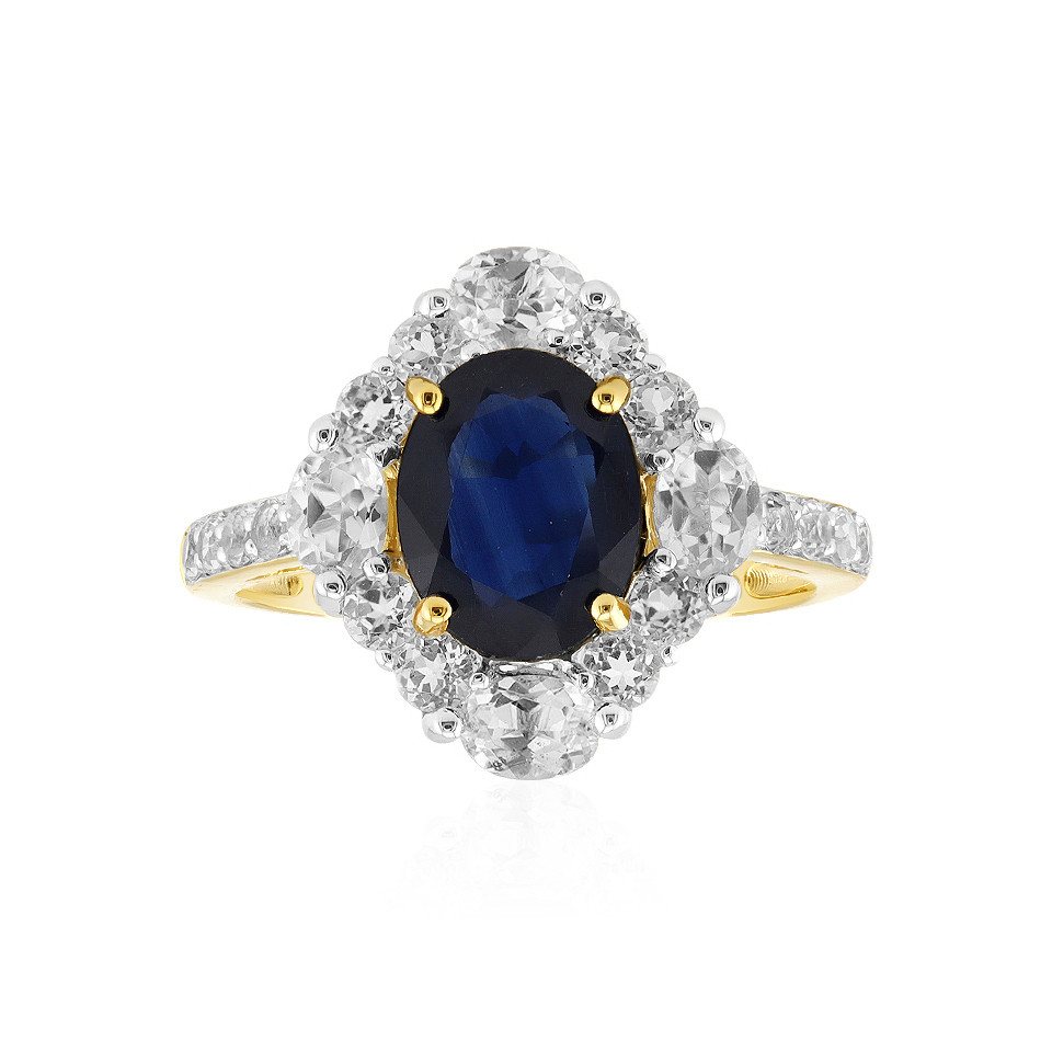 Cavill Goldring Kanchanaburi Saphir Gold Ring, 3,17ct (1-tlg) von Cavill