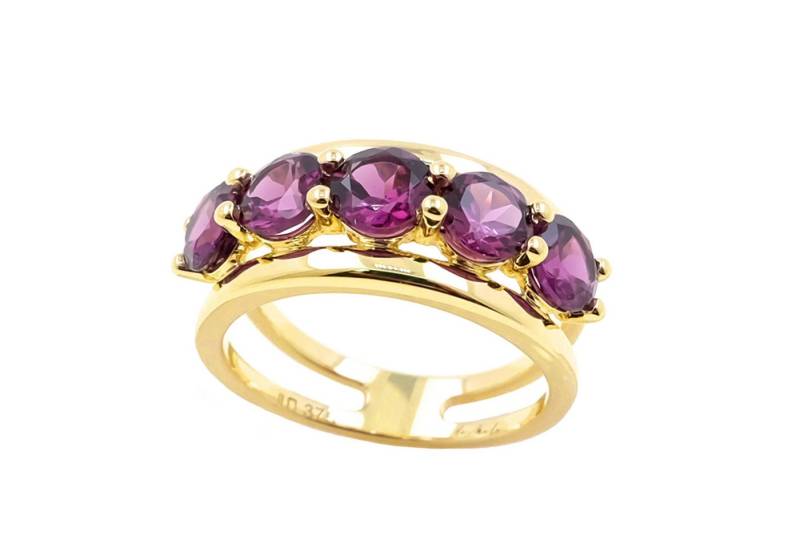 Cavill Goldring Cavill Magenta Granat 2,7 ct 9K Gold Damenring elegant rund (1-tlg) von Cavill