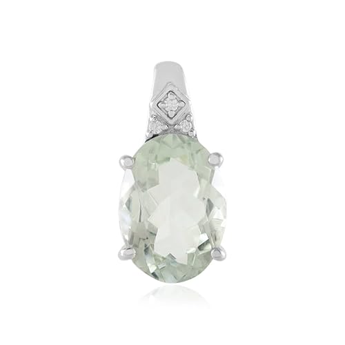 Cavill Grüner Amethyst Anhänger 925 Silber Platin überzogen, Oval 4,6 Karat mit funkelnden Zirkonia, eleganter Damenschmuck in lebhaftem Grün, moderner Stil aus Tansania Cavill Grüner Amethyst Anhänger 925 Silber Platin überzogen, Oval 4,6 Karat mit funkelnden Zirkonia, eleganter Damenschmuck in lebhaftem Grün, moderner Stil aus Tansania von Cavill
