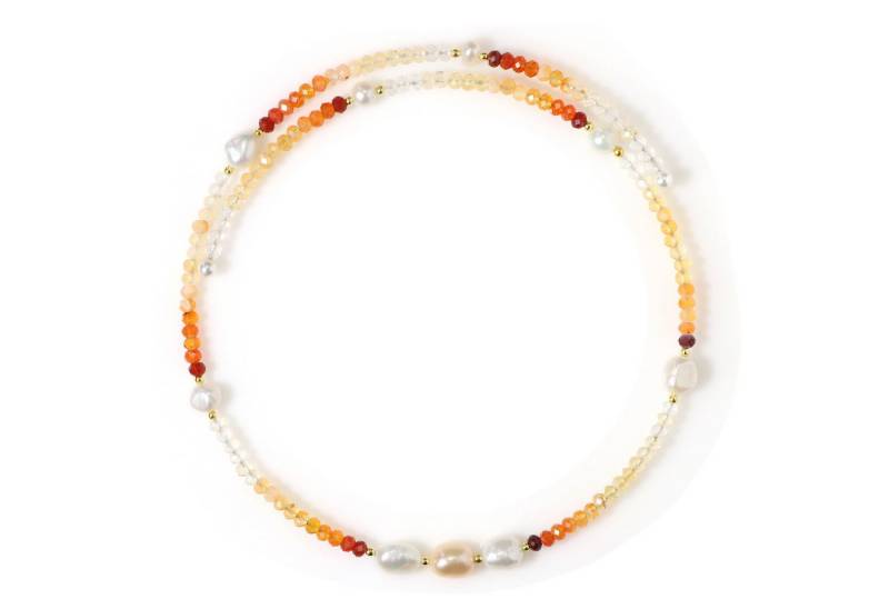 Cavill Halsreif Cavill Feueropal 20,8 ct Halsreif mit Süßwasser- & Hämatitperlen (1-tlg) von Cavill