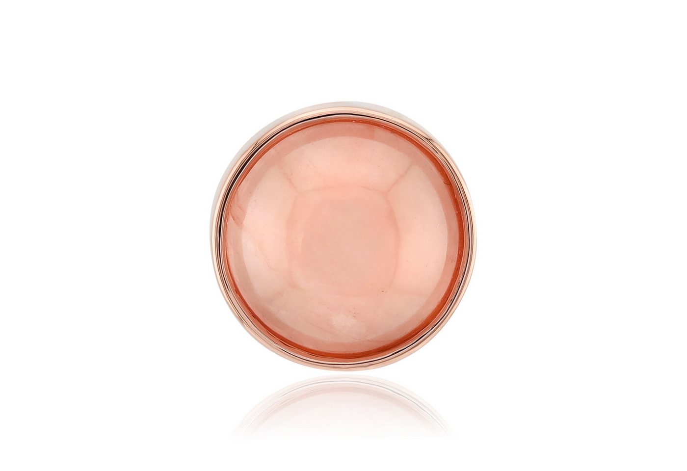 Cavill Kettenanhänger Rosenquarz Anhänger 4,09 ct 925 Silber rosévergoldet rund Damen (1-tlg) von Cavill