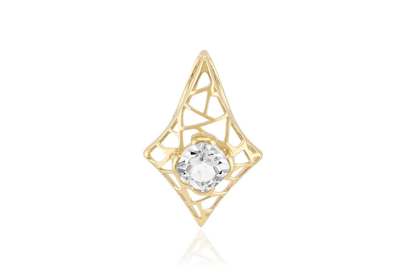 Cavill Kettenanhänger Cavill Goldanhänger 0,56 ct Danburit, 375er Gelbgold, Rautendesign (1-tlg) von Cavill