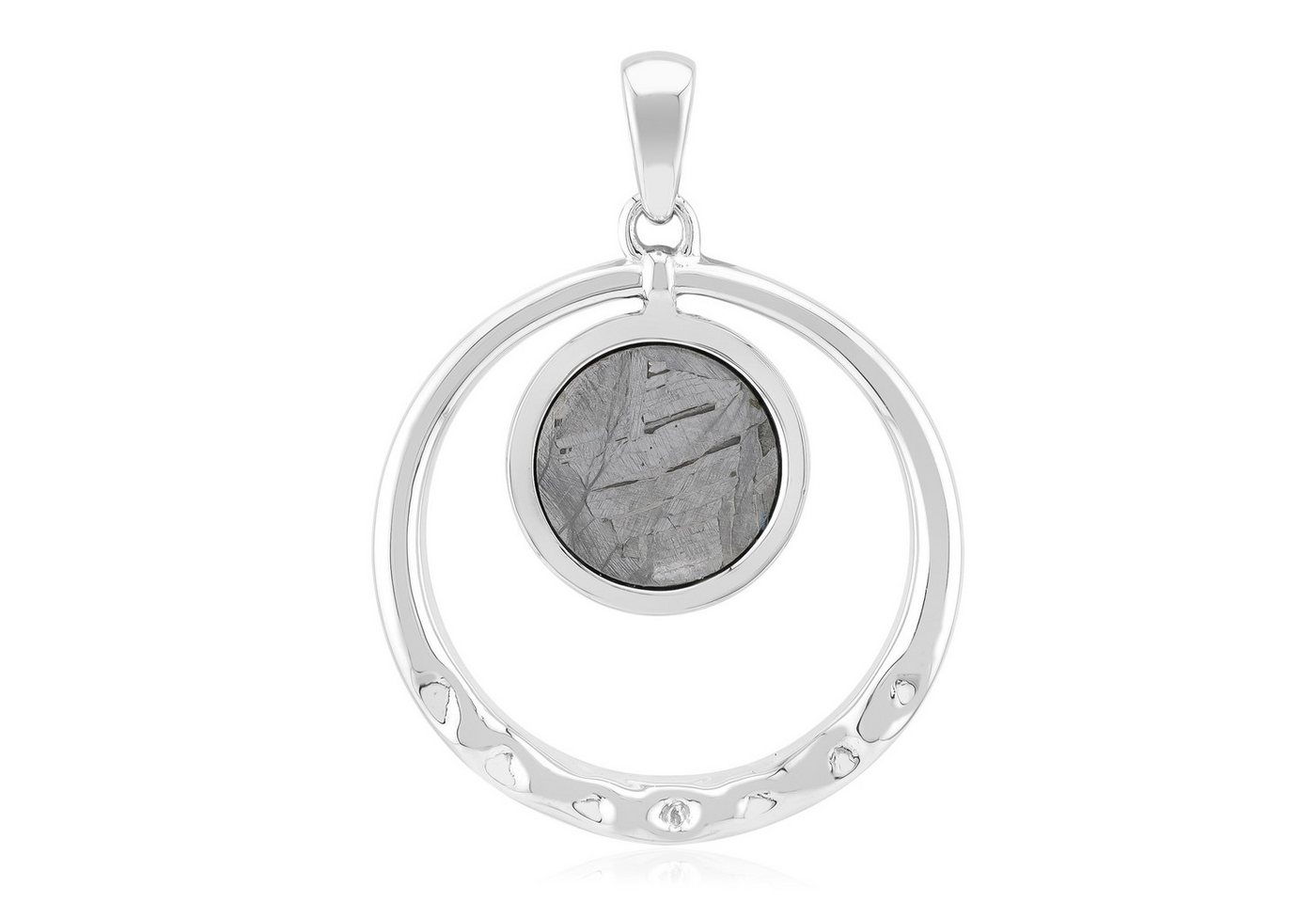 Cavill Kettenanhänger Cavill Meteorit Anhänger 1,59 ct rund 925 Silber moderner Schmuck (1-tlg) von Cavill