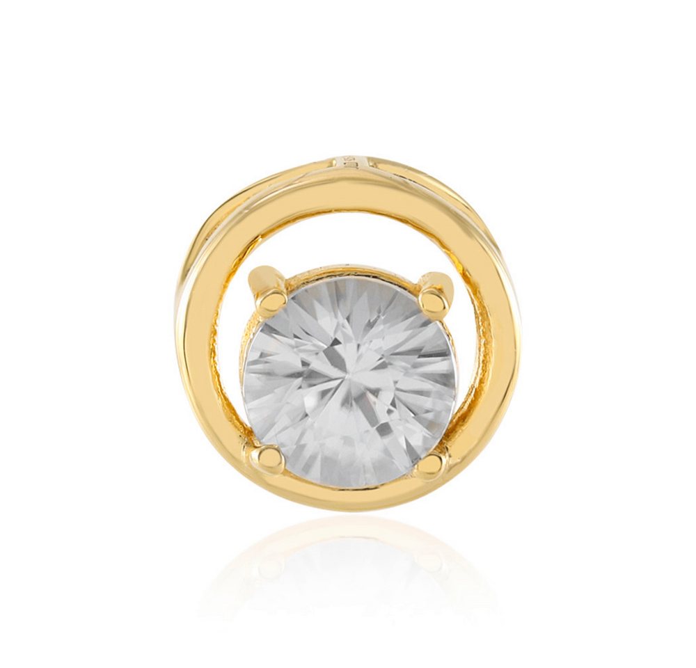 Cavill Kettenanhänger Cavill Ring 925 Sterlingsilber vergoldet Zirkon 1,03 ct klar (1-tlg) von Cavill