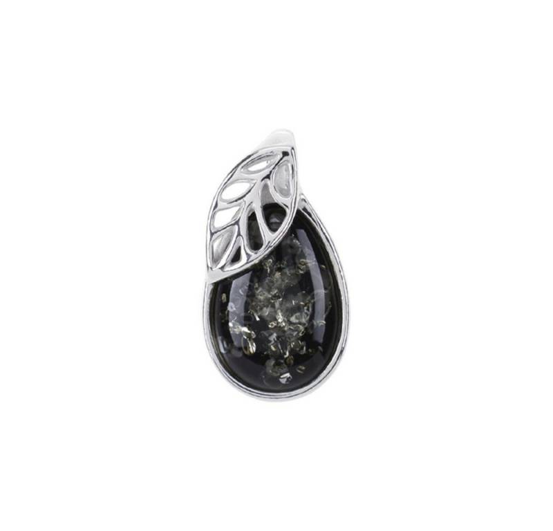 Cavill Kettenanhänger Cavill Silberanhänger 1,22 ct Bernstein Tropfen Cabochon Blattmuster (1-tlg) von Cavill