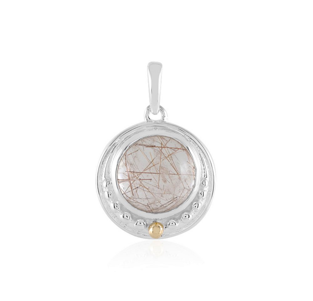 Cavill Kettenanhänger Cavill Silberanhänger 925 mit kupferfarbenem Rutilquarz & 14K Gold (1-tlg) von Cavill