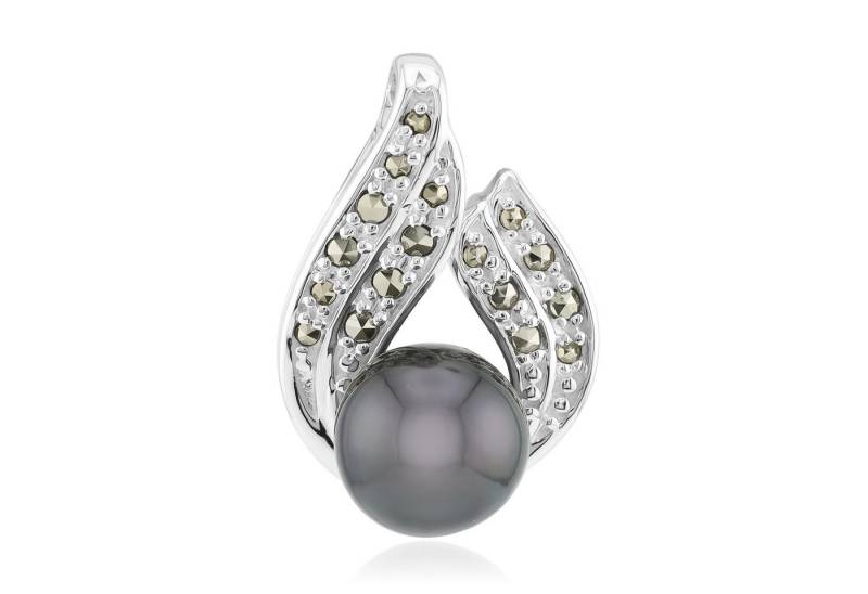 Cavill Kettenanhänger Cavill Silberanhänger Damen mit 8 mm Tahitiperle & 0,15 ct Markasit (1-tlg) von Cavill