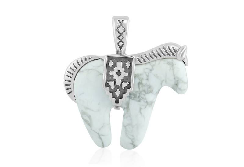Cavill Kettenanhänger Cavill Silberanhänger Pferd 26,55 ct Howlith Mintgrün 925 Sterling (1-tlg) von Cavill