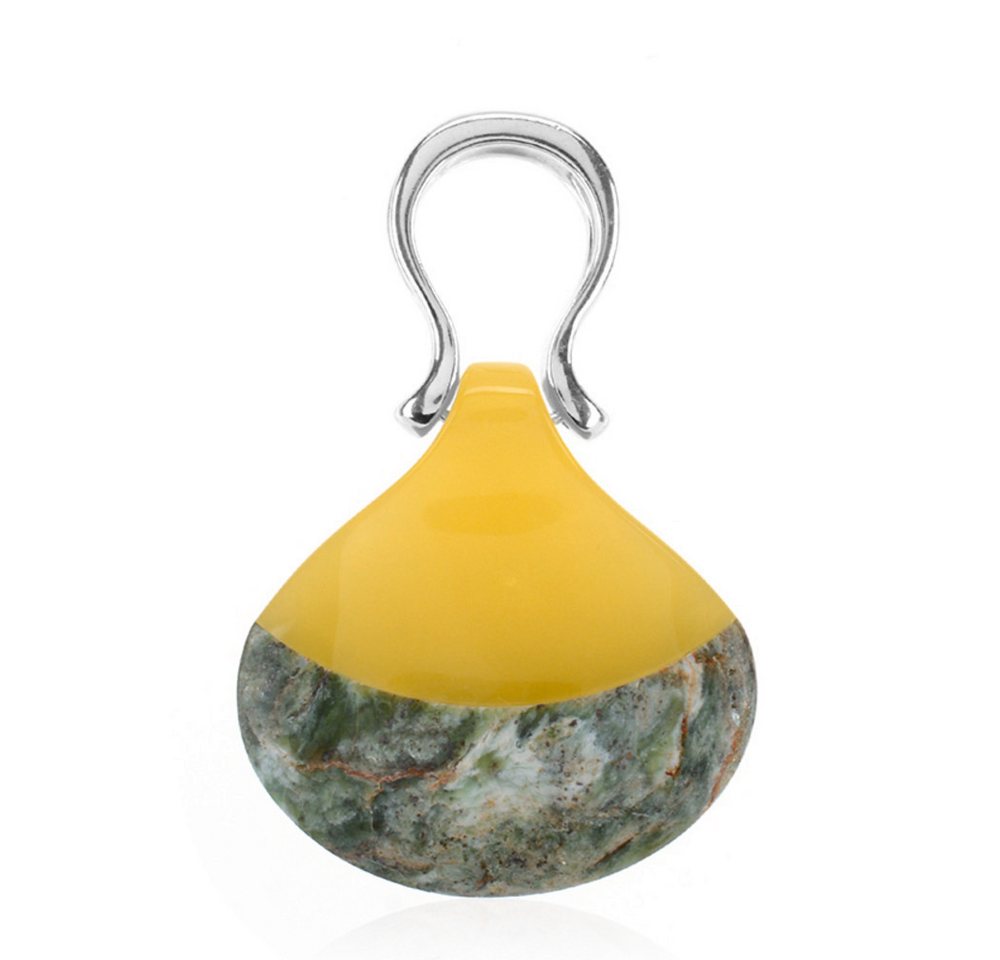 Cavill Kettenanhänger Cavill Silberanhänger Tropfenform 44x30 mm Bernstein Fuchsit (1-tlg) von Cavill