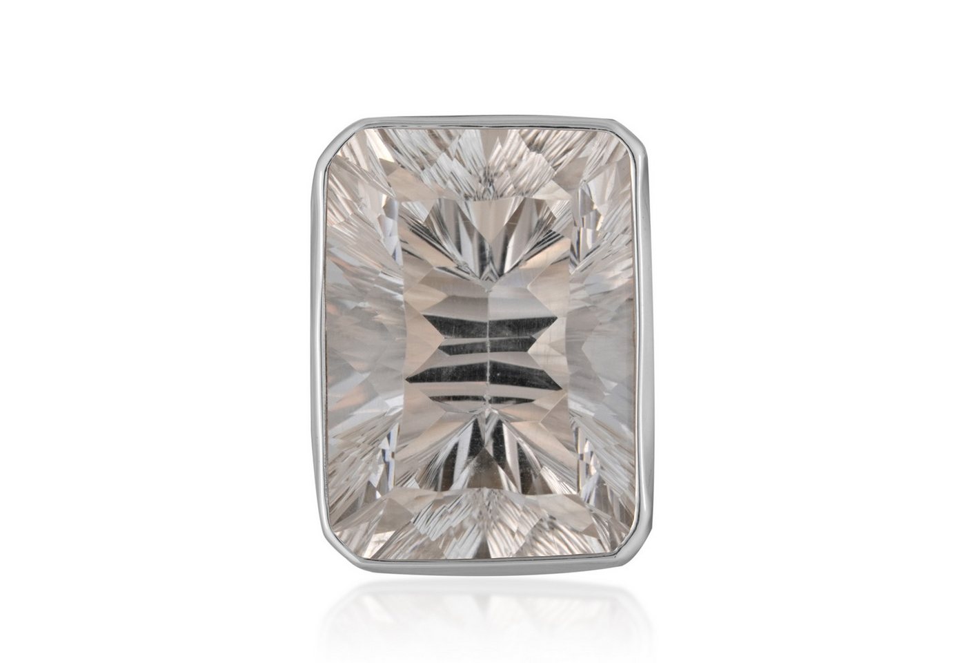 Cavill Kettenanhänger Cavill Weißer Quarz 15,6 ct rechteckig 925 Sterlingsilber Damen (1-tlg) von Cavill