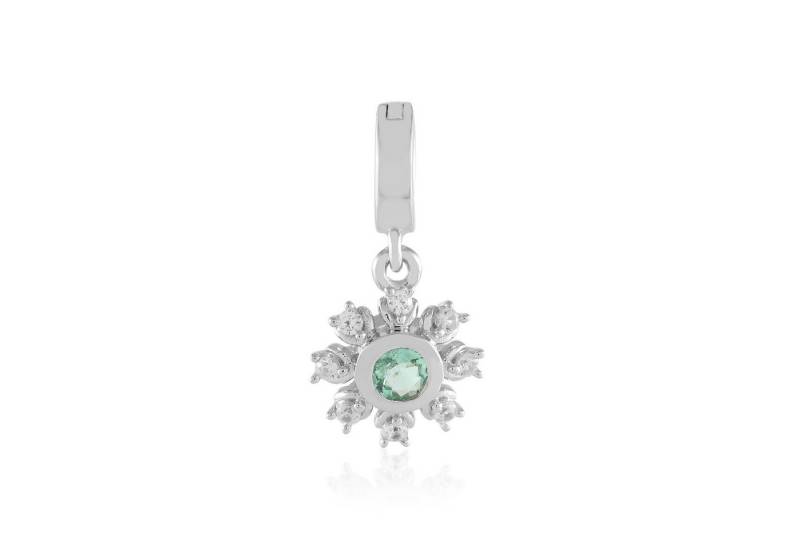 Cavill Kettenanhänger Cavill platinierter 925 Silberanhänger mit Smaragd 0,18 ct & Zirkon (1-tlg) von Cavill