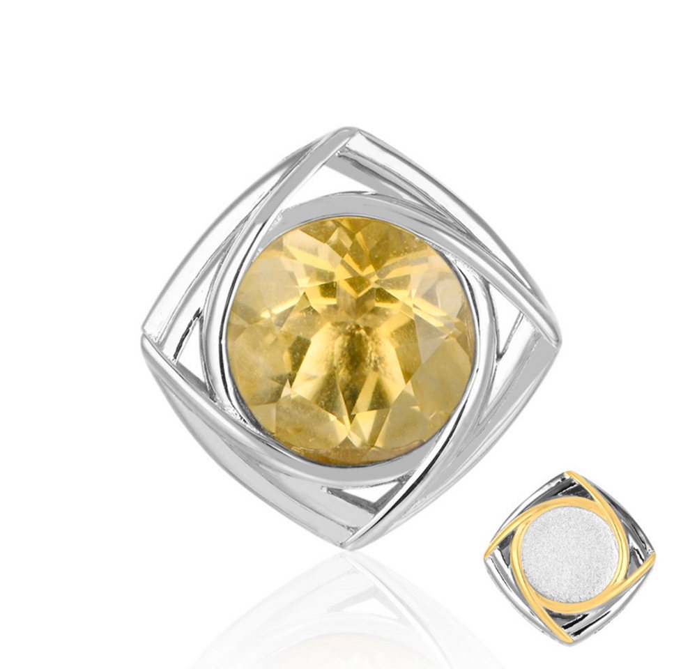 Cavill Kettenanhänger Gelber Fluorit 2,84 ct Anhänger, 925 Silber, modern elegant (1-tlg) von Cavill